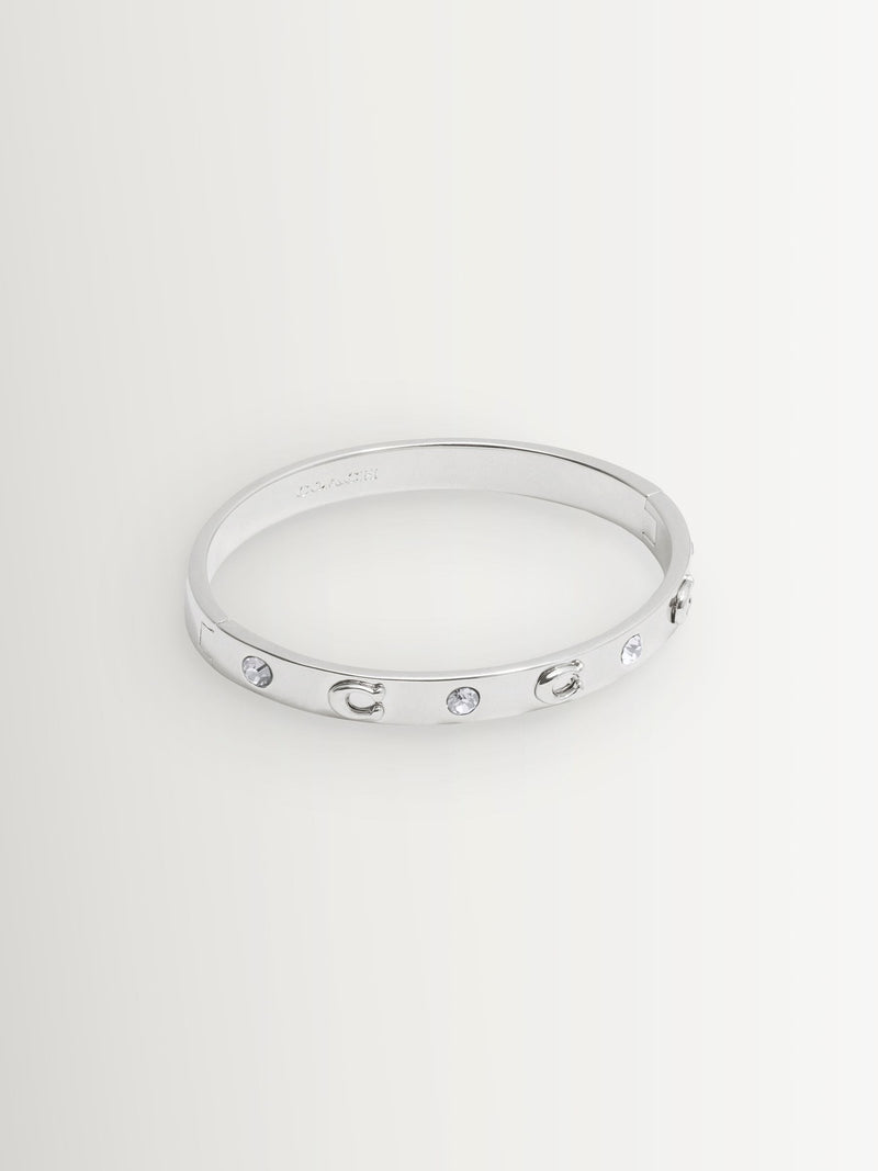 COACH silver tone signature stone bangle bracelet - British product