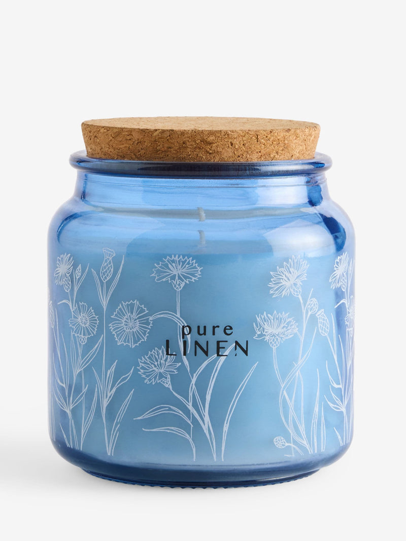 Marine and gardenia jar candle 10cm height, imported from the UK