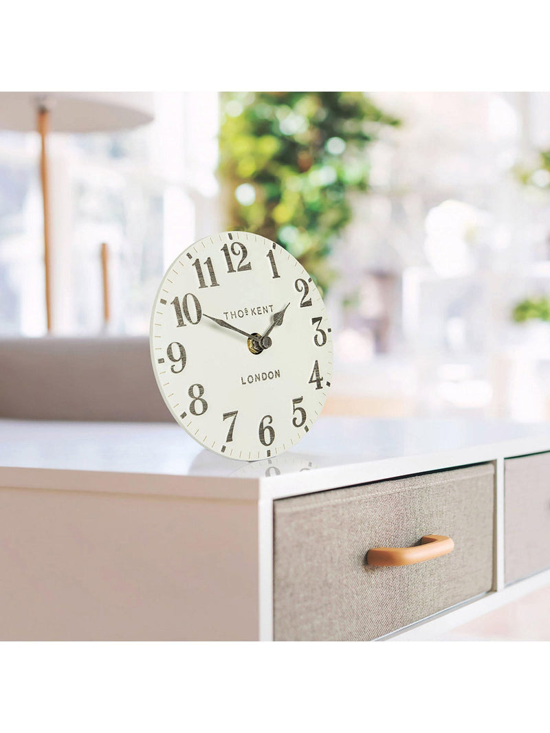 Thomas Kent Natural Arabic Mantel Clock 6 Inch (British brand)