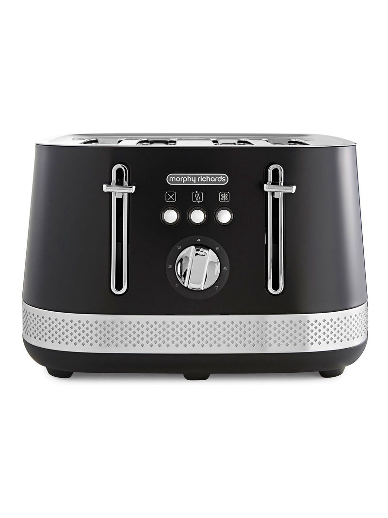 Morphy Richards Black Illumination 4 Slice Toaster, imported from the UK