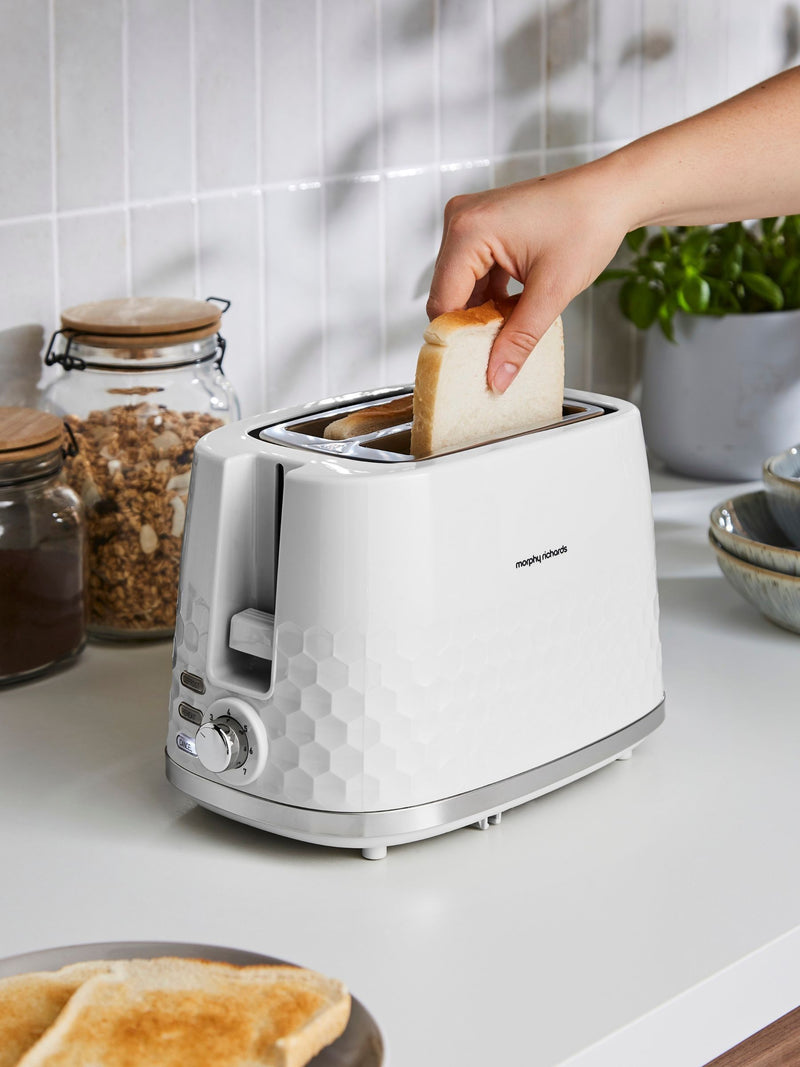 Morphy Richards White Hive 2 slice toaster, imported from the UK