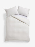 White supersoft brushed cotton duvet cover and pillowcase set (British brand)