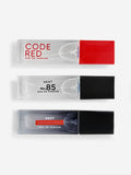 Men's Eau de Parfum trio: Code Red, No. 85, Adventurer 10ml (British brand)
