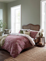 Laura Ashley Purple Plum Reversible Sateen Pussy Willow Duvet Cover and Pillowcase Set