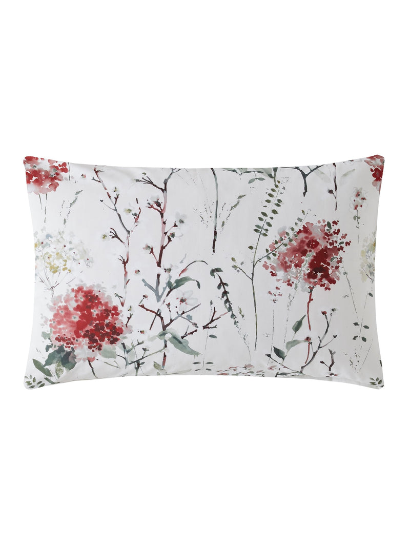 Laura Ashley Pallington Bloom duvet cover set in Red Ruby cotton sateen, UK version