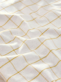 Nina Campbell ochre yellow table cloth, imported from the UK