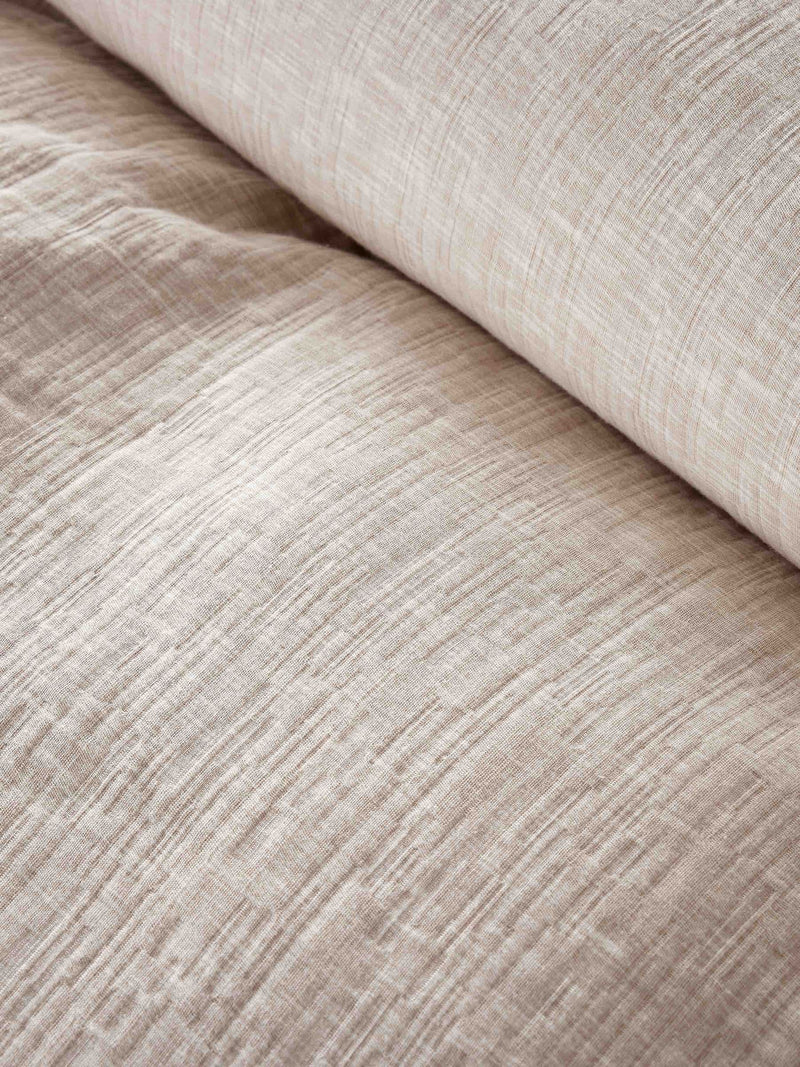 Vantona Stone Muslin Duvet Cover Set (British brand)