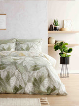 Vantona Green Leaves Duvet Cover Set
