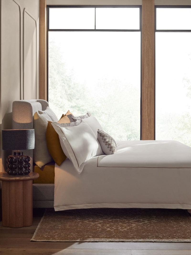 N. Premium Ivory Toffee duvet set, imported from the UK