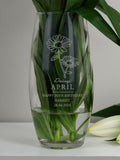 PMC Personalised April Birth Flower Bullet Vase, imported from the UK