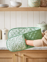 Sage Green Double Oven Gloves
