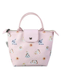 Insulated Pink Lunch Bag with Dog Illustrations