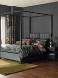 Black/Pink Fringed Tiger Duvet Cover and Pillowcase Set - British product