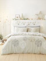 Fusion Natural Baubles Easycare Christmas Duvet Cover Set