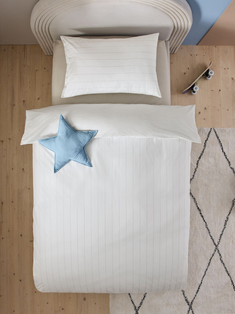 Stripe Supersoft duvet cover and pillowcase set (British brand)