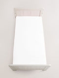 White 100% cotton jersey baby fitted sheets 2 pack, imported from the UK