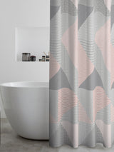 Catherine Lansfield Blush Larrson Geo Shower Curtain