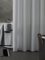 Catherine Lansfield Silver Textured Stripe Shower Curtain