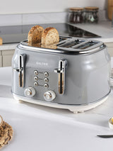 Salter Grey Retro 4-Slice Toaster