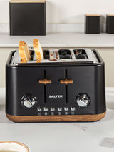 Salter Black Toronto 4 Slice Toaster