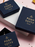 Posh Totty Designs personalised crescent moon necklace with 18 inch chain, imported from the UK