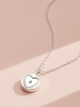 Posh Totty Designs Personalised Mini Sweetheart Necklace 9mm Sterling Silver Charm on 18 Chain