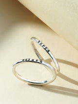 Posh Totty Designs Personalised Stacker Ring Sterling Silver Ring