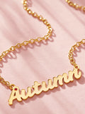 Posh Totty Designs personalised birthstone name necklace, imported from the UK
