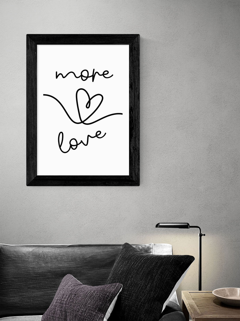 East End Prints Black More Love Framed Art Print