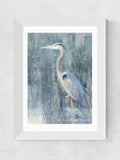 East End Prints White Glacier Heron VI framed art print (British brand)