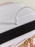 Makeup bag with removable LED mirror and adjustable dividers, UK version