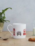 Victoria Eggs Red and Charcoal London Skyline Mugs 2 Pack
