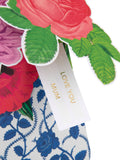 Hallmark 3D pop-up paper flower card with patterned vase, UK version