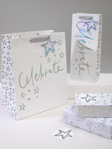 Hallmark White Celebration Gift Bag and Wrap Set