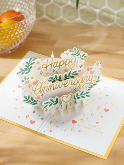 Hallmark White Paper Wonder 3D Pop-Up Anniversary Card