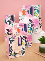 Hallmark Contemporary Floral Gift Bag Pack 4 Pack