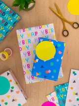 Hallmark Birthday Gift Wrap Set with 8 Sheets and 8 Tags