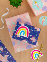 Hallmark Unicorn and Mermaid Gift Wrap Set with 4 Sheets and 4 Tags