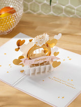 Hallmark Pink Engagement Card 3D Pop-Up Ring Celebration Design
