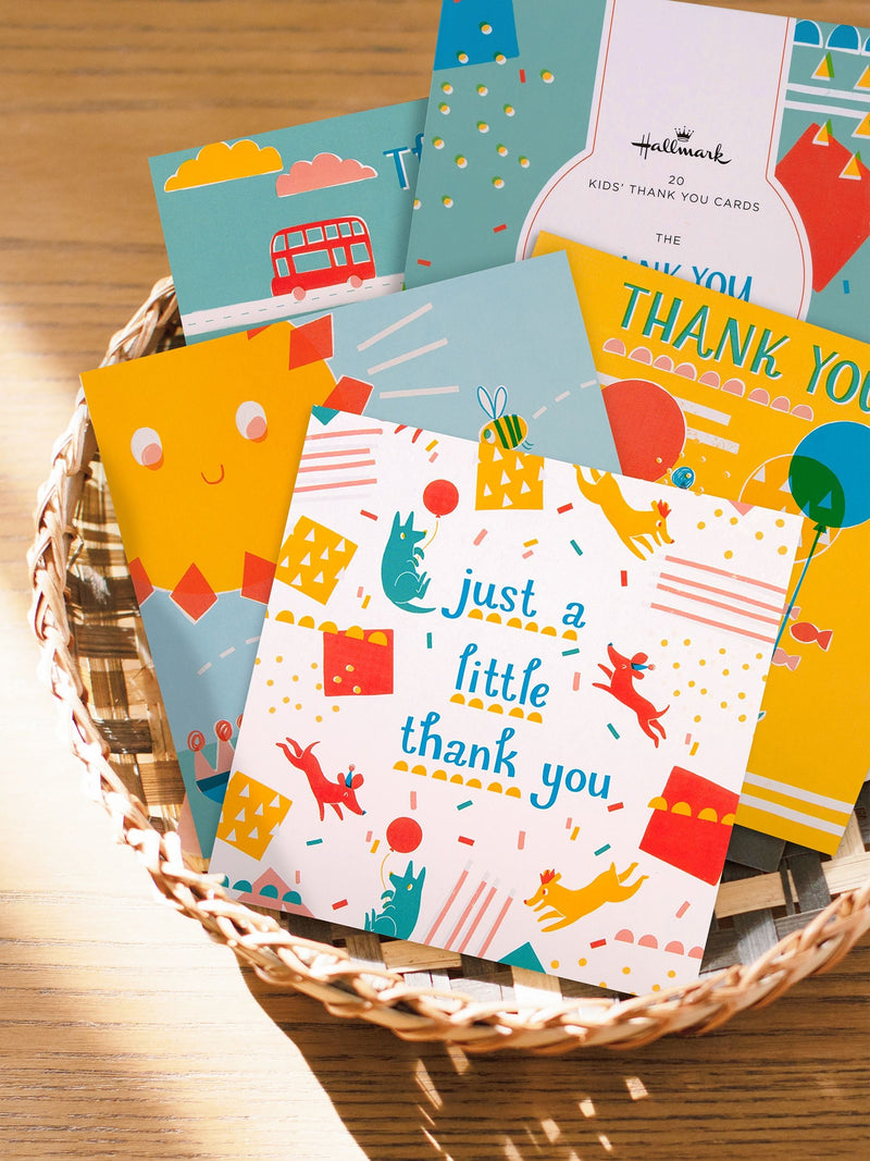 Hallmark 20 Pack Multi Kids Thank You Cards In 4 Cute Designs