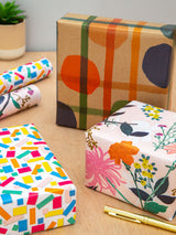 Hallmark Multi Wrapping Paper 3 Bright Designs Wrapping Paper Pack 3 Rolls x 2M