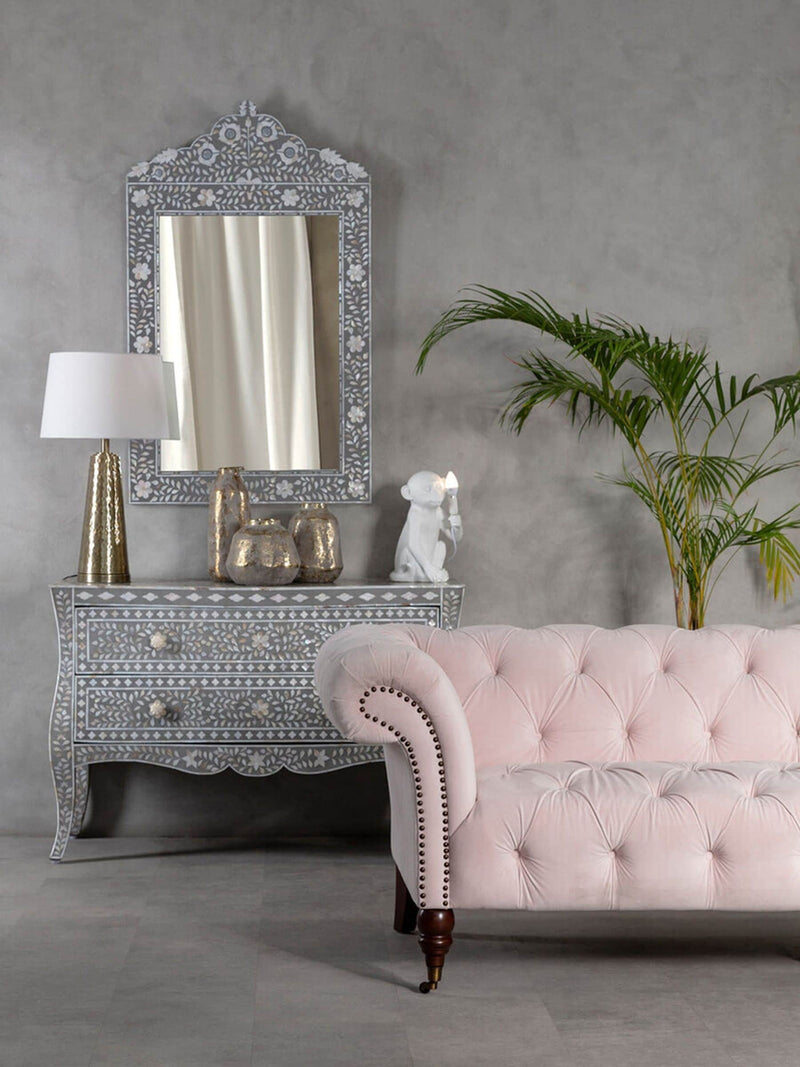 Interiors by Premier gold and grey small ceramic vase, UK version