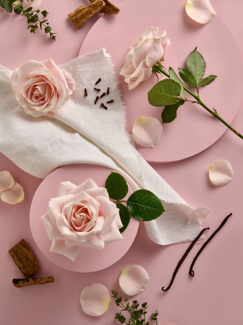 Pink rose and sandalwood reed diffuser 70ml, imported from the UK