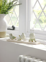Yoga Chicken Ornament Sage Green Set of 3 Ornaments