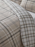 Catherine Lansfield Kelso Check Reversible Duvet Cover Set - British product