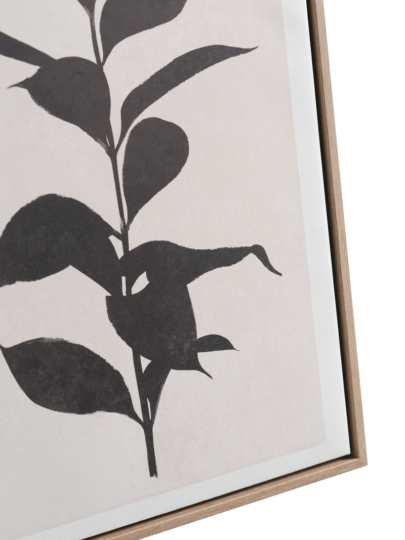 Pacific Natural leaf print framed canvas set, 50x35x4cm, imported from the UK