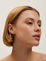 Ted Baker Silver Tone Crest Logo Hoop Earrings Jewellery