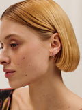 Ted Baker Hoop Earrings Silver Tone (British brand)