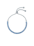 Ted Baker silver tone tennis bracelet light sapphire 21cm (British brand)