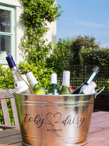Jonnys Sister Silver Personalised Wedding Wine Cooler